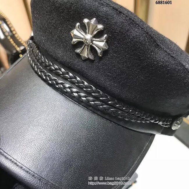 克羅心Chrome Hearts 2018最新款 代購級別鴨舌軍帽 6881601 LLWJ5664